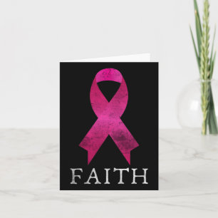 Rosa Ribbon Fighter of Breast Cancer Faith Heal an Kort