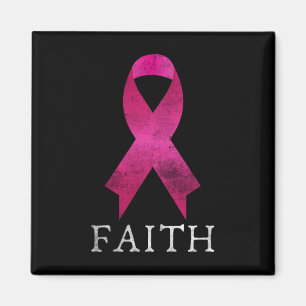 Rosa Ribbon Fighter of Breast Cancer Faith Heal an Magnet