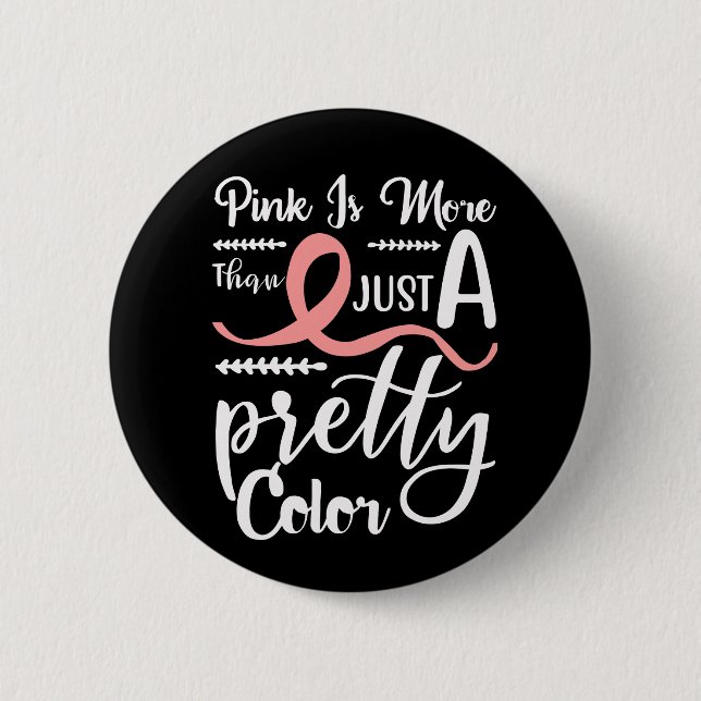 Rosa Ribbon Fighter Survivor Warrior Breast Cancer Knapp (Framsida)