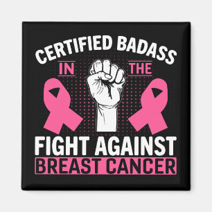 Rosa Ribbon Fighter Warrior Breast Cancer Magnet