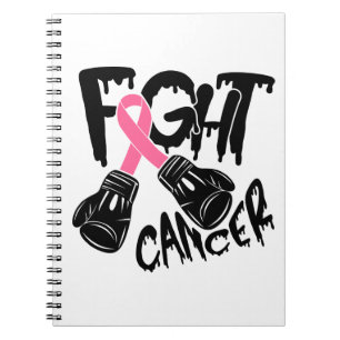 Rosa Ribbon Fighter Warrior Breast Cancer Noteboo Anteckningsbok