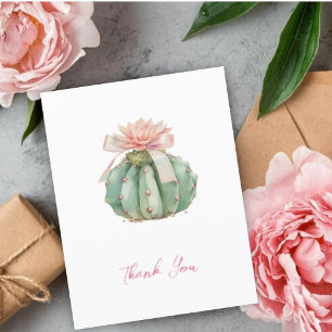 Rosa Ribbon Flicka Shower Tack Kort