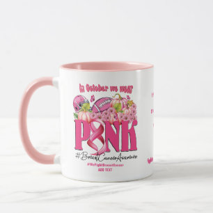 Rosa Ribbon för bröstcancerbekämpning Mugg