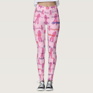 Rosa Ribbon for Cancer Awareness Leggings