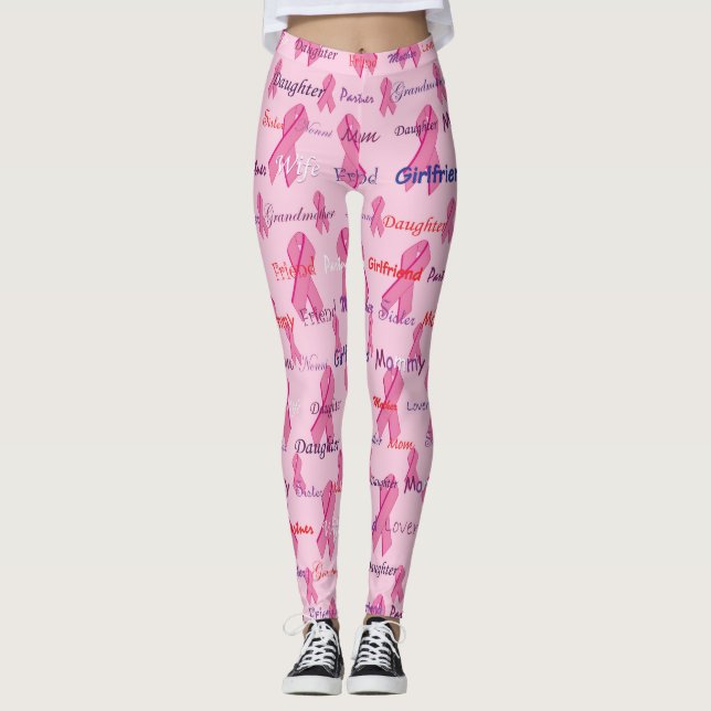 Rosa Ribbon for Cancer Awareness Leggings (Framsida)