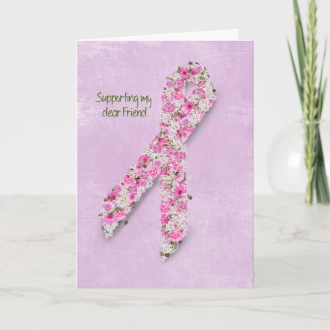 Rosa Ribbon for Friend Kort (Framsida)