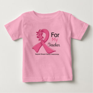 Rosa Ribbon for My Teacher - Breast Cancer T Shirt