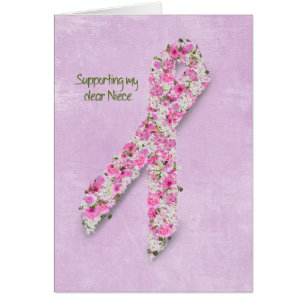 Rosa Ribbon for Niece Hälsningskort