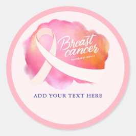Rosa Ribbon Formal Cancer Awareness Fundraiser Runt Klistermärke