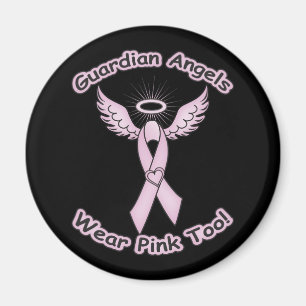 Rosa Ribbon Guardian Angel Magnet