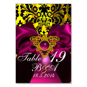 ROSA RIBBON GULD CELTIC HEART DAMASK MONOGRAM BORDSNUMMER