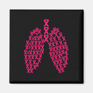 Rosa Ribbon Heart Fight Cancer Breast Cancer Magnet