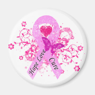 Rosa Ribbon Hope Kärlek Cure Magnet
