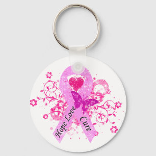 Rosa Ribbon Hope Kärlek Cure Nyckelring