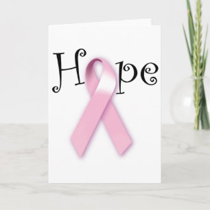 Rosa Ribbon Hope Kort