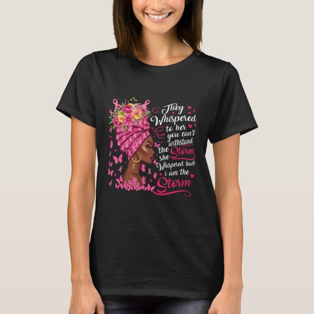 Rosa Ribbon jag är Storm Bl T Shirt (Framsida)