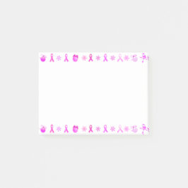 Rosa Ribbon-julen Post-it Block