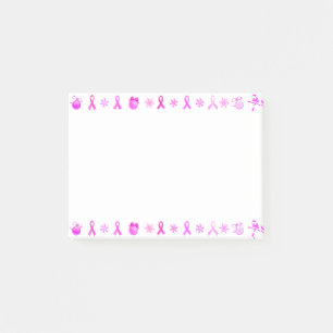 Rosa Ribbon-julen Post-it Block