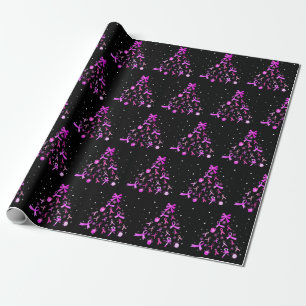 Rosa Ribbon Julgran Presentpapper