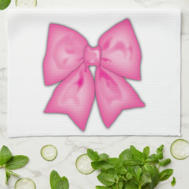 Rosa Ribbon Kökshandduk (Vikta)