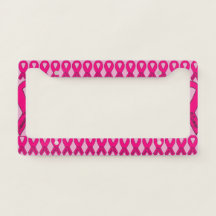 rosa ribbon License Plate Ram