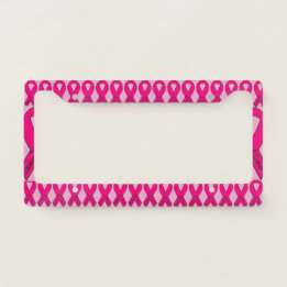 rosa ribbon License Plate Ram