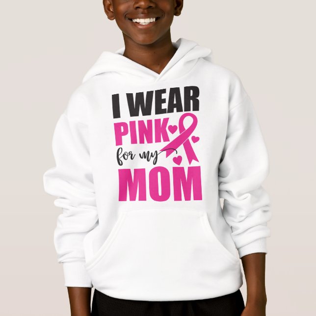 Rosa Ribbon Mamma Fighter Warrior Breast Cancer T Shirt (Framsida)