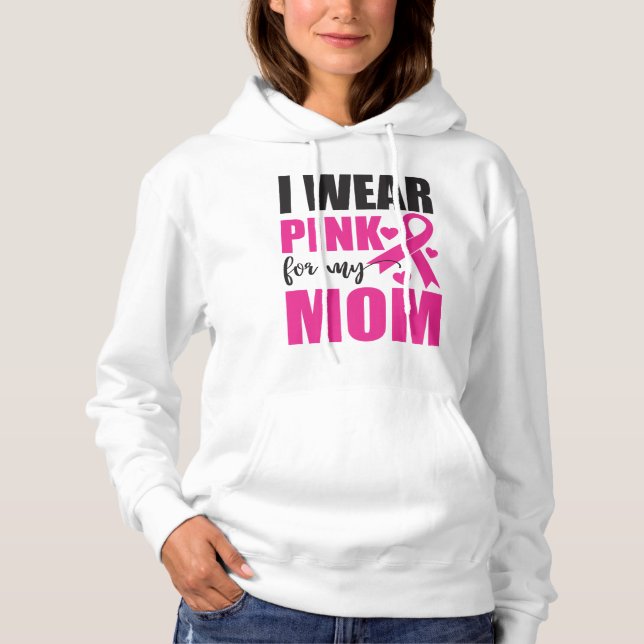 Rosa Ribbon Mamma Fighter Warrior Breast Cancer T Shirt (Framsida)