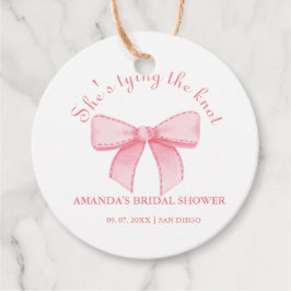 Rosa Ribbon Möhippa Gåvor Etiketter