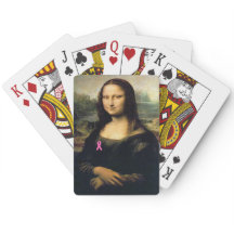 Rosa Ribbon Mona Lisa