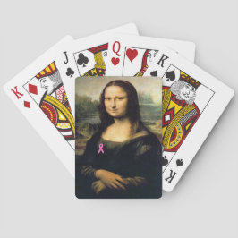 Rosa Ribbon Mona Lisa Spel Kort