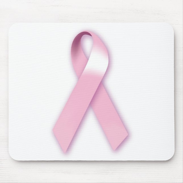 Rosa Ribbon Mousepad Musmatta (Framsidan)