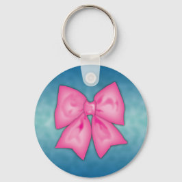 Rosa Ribbon Nyckelring