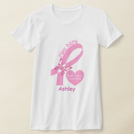 Rosa Ribbon och smörj Bröstcancer överlevande T Shirt