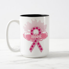 Rosa Ribbon of Hope White Mugg