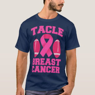 Rosa Ribbon Oktober Breast Cancer Awareness Footba T Shirt