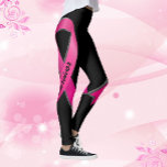 Rosa Ribbon Personalize 2 Bröstcancer överlevande Leggings<br><div class="desc">Leggings Rosa Ribbon Personalize Påstående & Namn Bröstcancer överlevande</div>