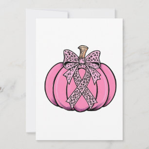 Rosa Ribbon Pumpkin Ansikte Halloween Breast Cance Inbjudningar