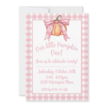 Rosa Ribbon Pumpkin, Gingham Rosa Girl Girl Girl G