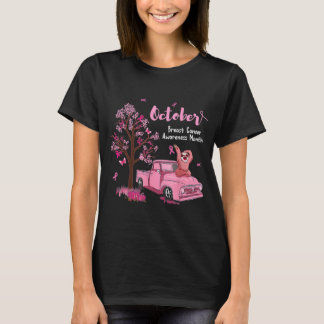 Rosa Ribbon Pumpkin Lastbil Sloth Breast Cancer T Shirt