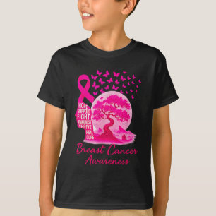 Rosa Ribbon Sakura Bonsai Träd Fuji japansk T Shirt