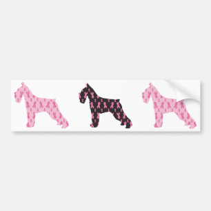 Rosa Ribbon Schnauzer Bildekal