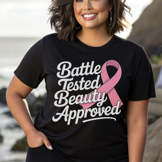 Rosa Ribbon Survivor Fighter mot bröstcancer T Shirt (Skapare uppladdad)