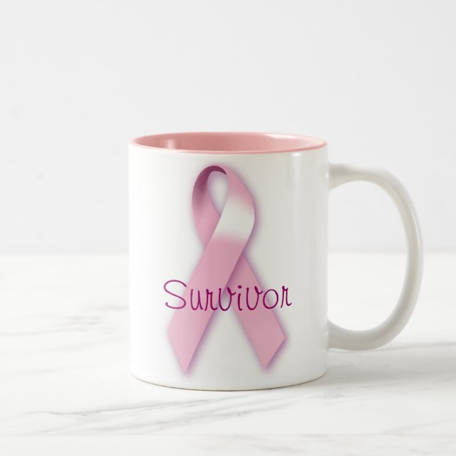 Rosa Ribbon Survivor Mugg (Höger)
