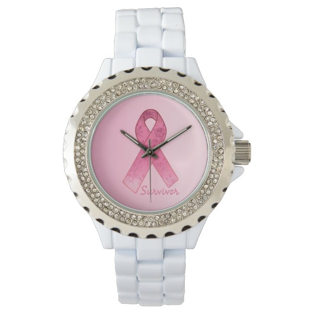 Rosa Ribbon Survivor Ro watch Armbandsur (Framsida)