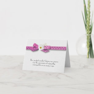 Rosa Ribbon Sympathy (tack) Kort