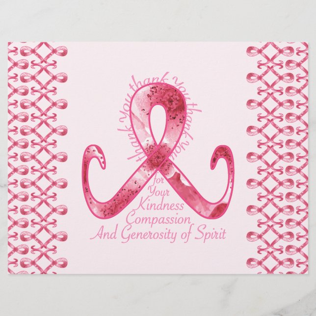 Rosa Ribbon Tack Reklamblad (Framsidan)