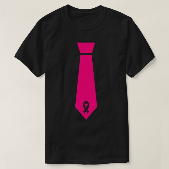 Rosa Ribbon Tie-medvetenhet T Shirt (Design framsida)
