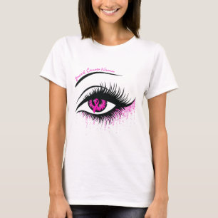 Rosa Ribbon Warrior Breast Cancer Awareness Månad T Shirt