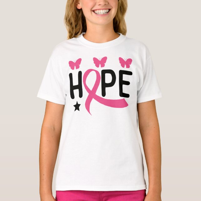 Rosa Ribbon Warrior Fighter Warrior Breast Cancer  T Shirt (Framsida)